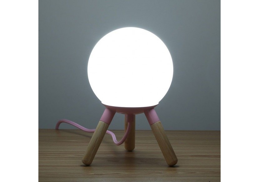 Lampe de table en bois "MOON" ampoule G9 incluse - L1011-SA - Barcelona LED