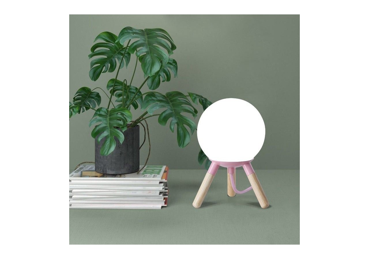 Lampe de table en bois "MOON" ampoule G9 incluse - L1011-SA - Barcelona LED