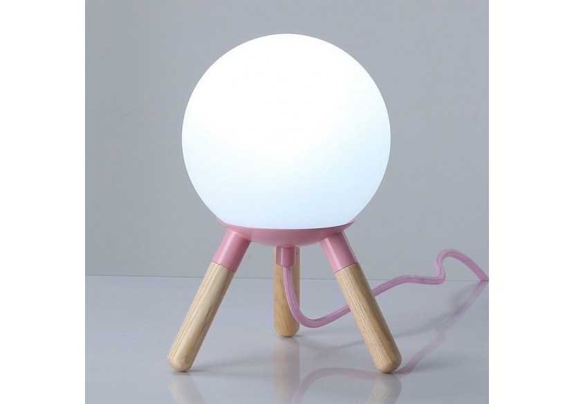 Lampe de table en bois "MOON" ampoule G9 incluse - L1011-SA - Barcelona LED