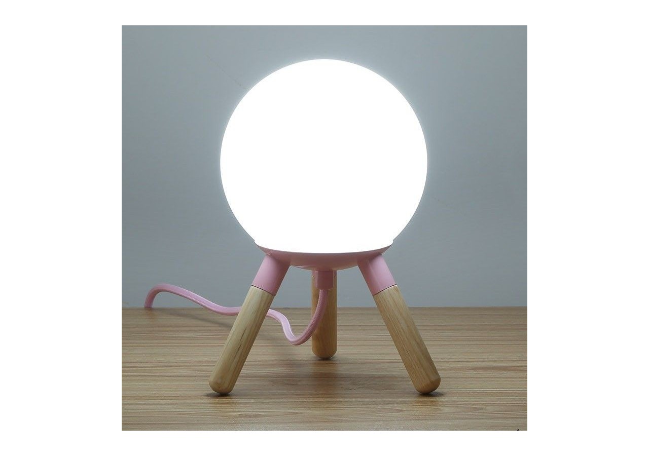 Lampe de table en bois "MOON" ampoule G9 incluse - L1011-SA - Barcelona LED