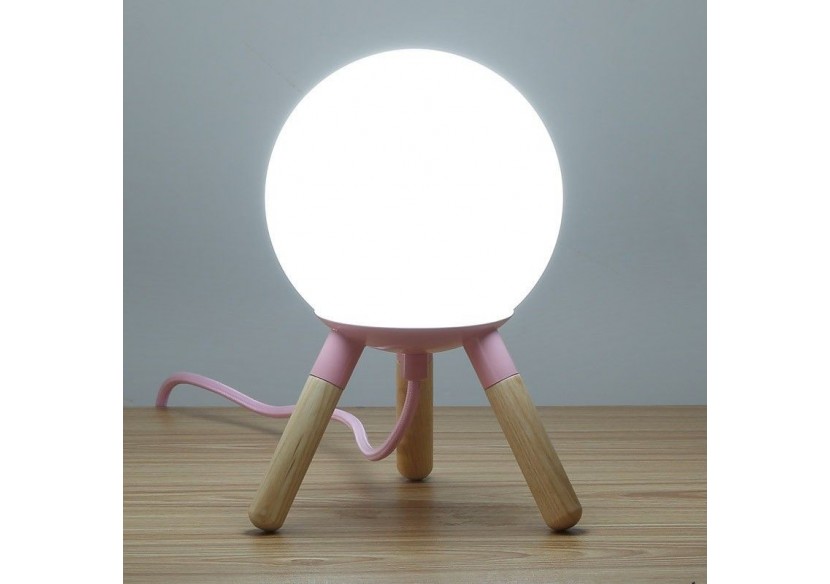 Lampe de table en bois "MOON" ampoule G9 incluse - L1011-SA - Barcelona LED