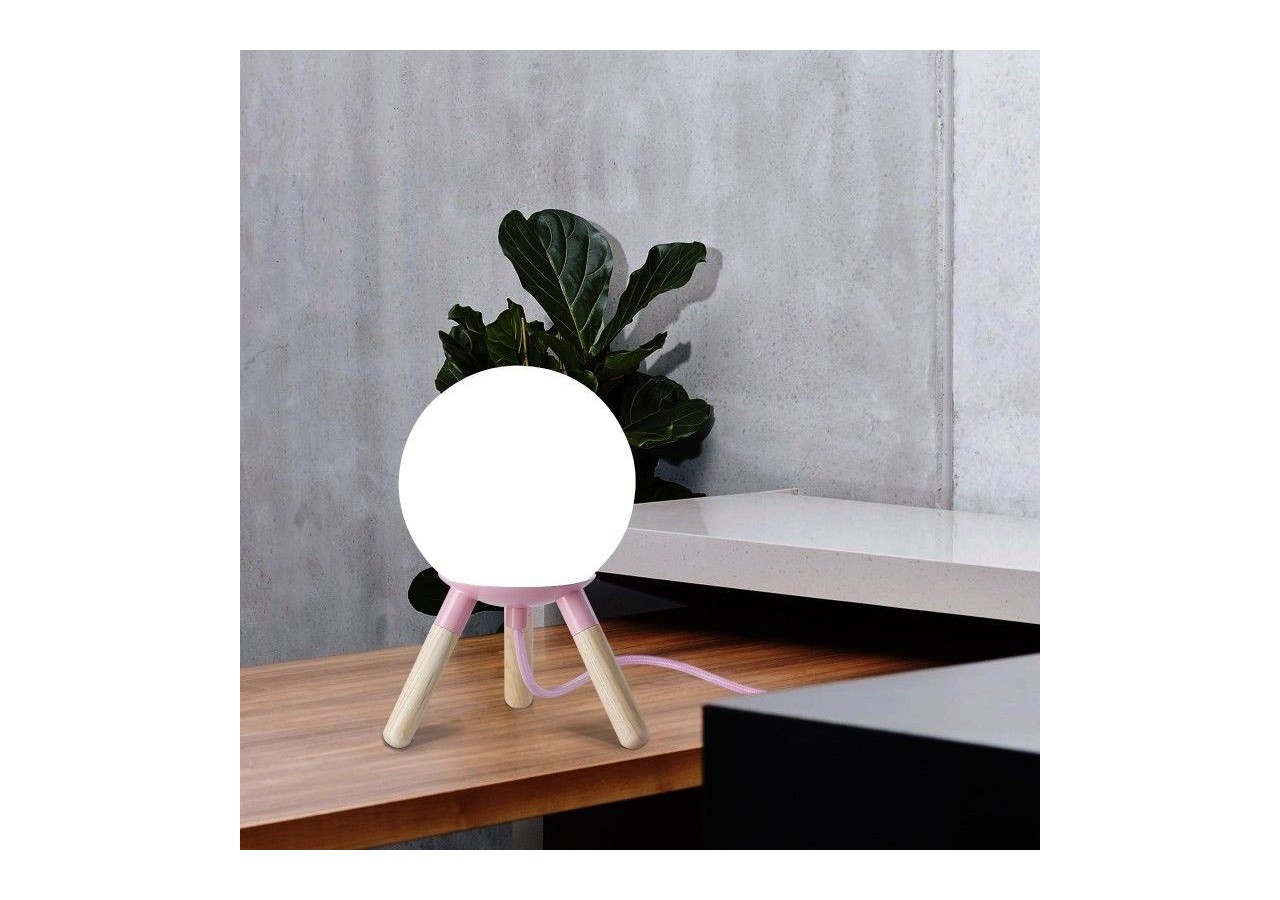 Lampe de table en bois "MOON" ampoule G9 incluse - L1011-SA - Barcelona LED