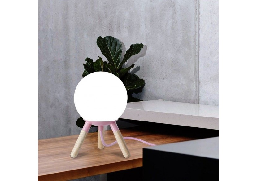 Lampe de table en bois "MOON" ampoule G9 incluse - L1011-SA - Barcelona LED