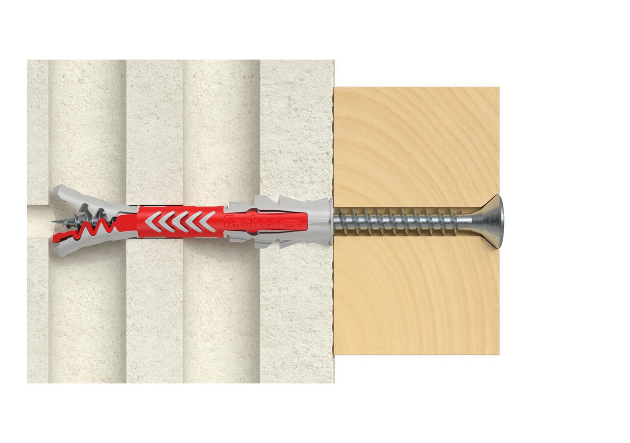 Cheville bi-matière DuoPower 8 x 40 S avec vis