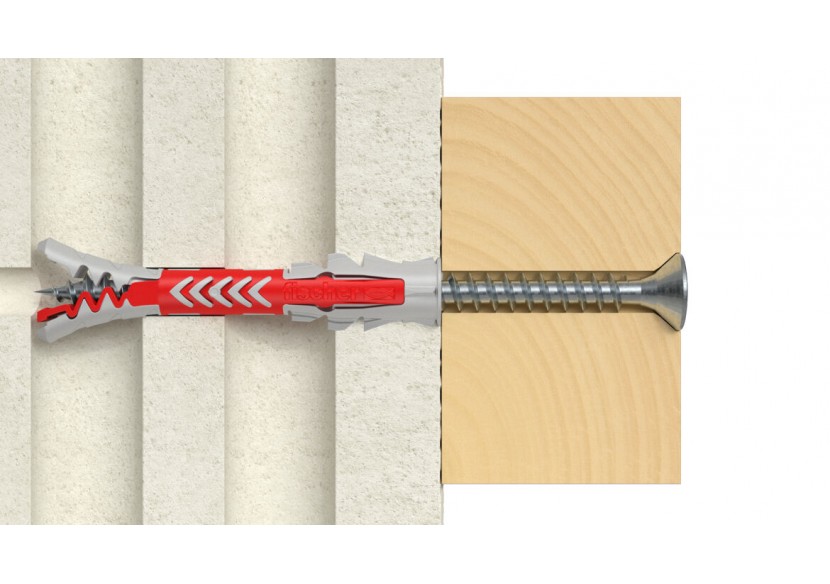 Cheville bi-matière DuoPower 8 x 40 S avec vis