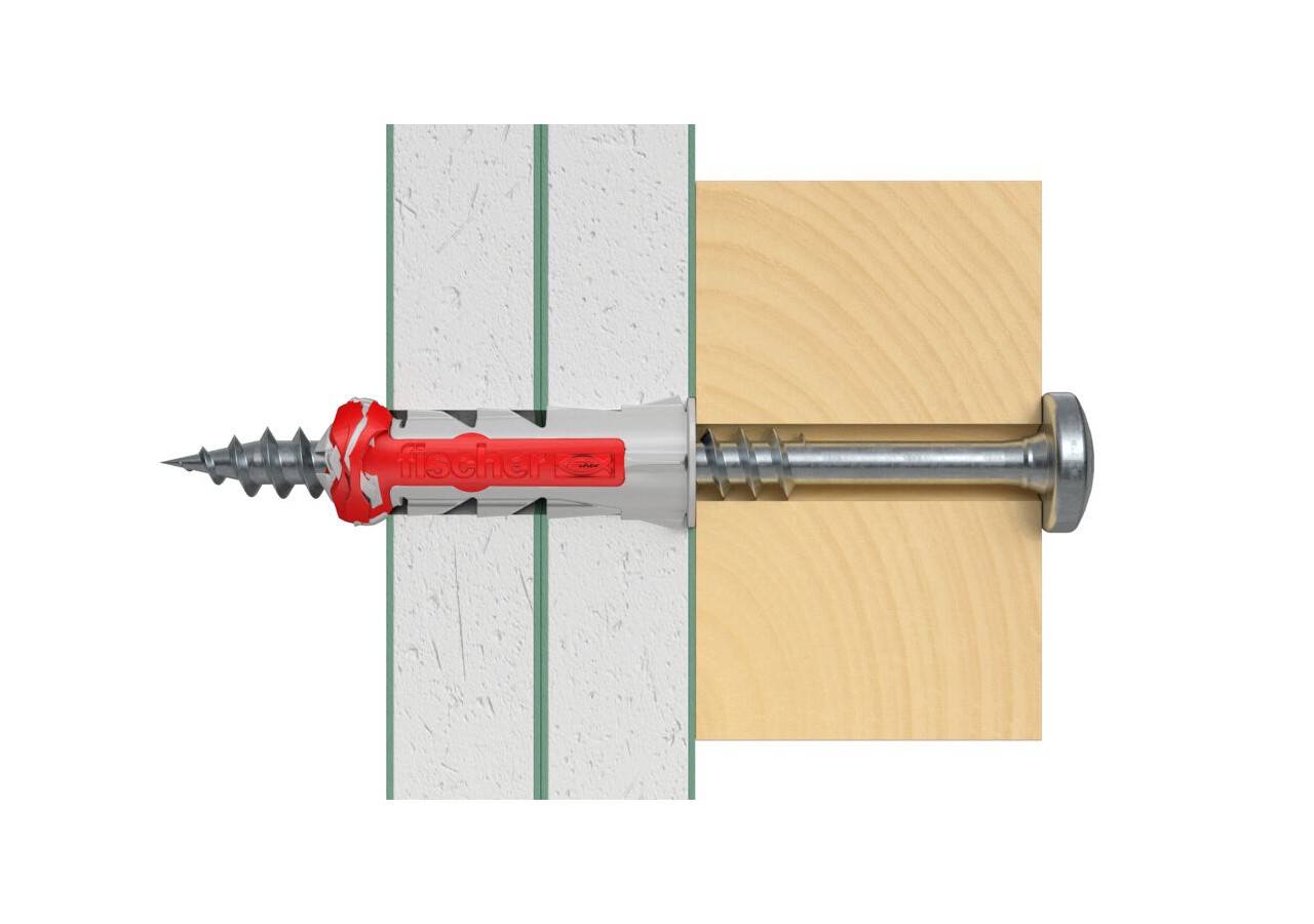 Cheville bi-matière DuoPower 10 x 50 sans vis Boite de 50