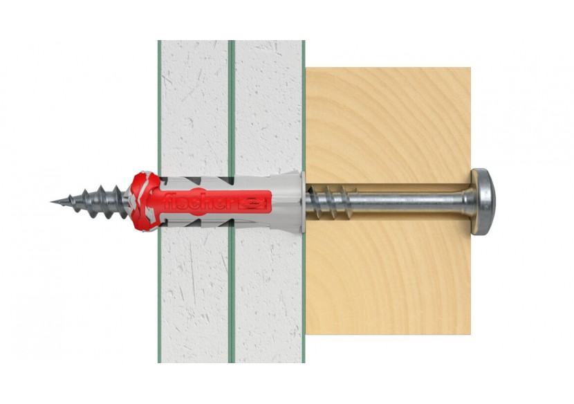 Cheville bi-matière DuoPower 6 x 30 sans vis Boite de 100