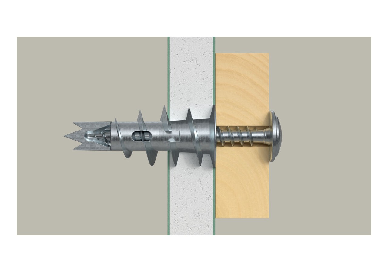 Cheville métallique pour carton-plâtre GKM-S 35 avec vis à tête bombée Boite de 100