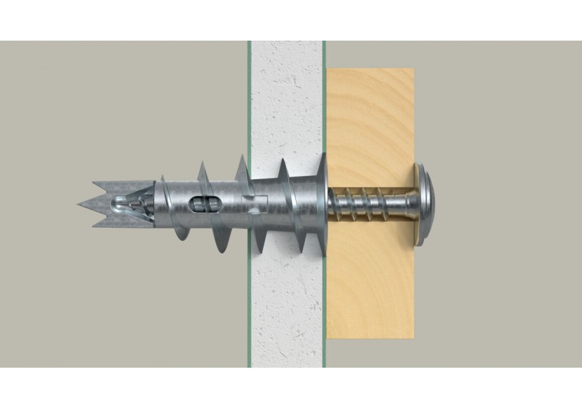 Cheville métallique pour carton-plâtre GKM-S 35 avec vis à tête bombée Boite de 100