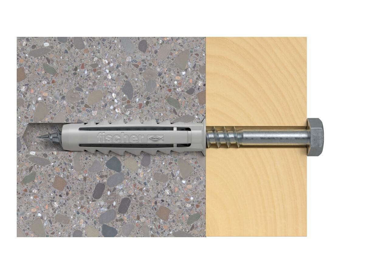 Cheville nylon à expansion avec collerette SX12 Boite de 25