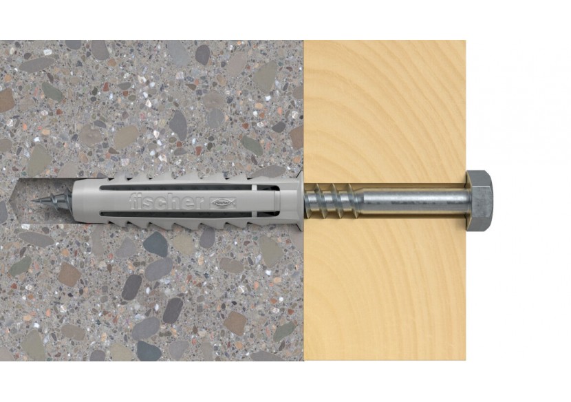 Cheville nylon à expansion avec collerette SX12 Boite de 25