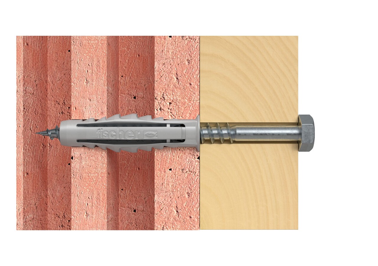 Cheville nylon à expansion avec collerette SX12 Boite de 25