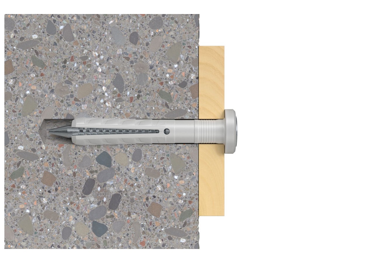 Cheville à frapper avec collerette épaisse et clou tête fraisée N 8 x 120/80 F