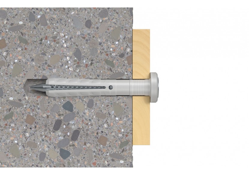 Cheville à frapper avec collerette épaisse et clou tête fraisée N 5 x 40/15 F