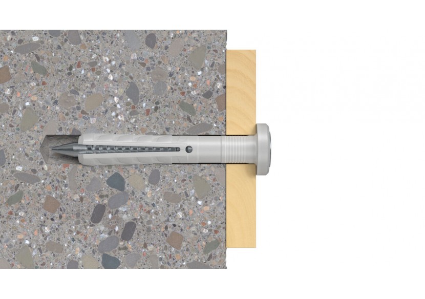 Cheville à frapper avec collerette épaisse et clou tête fraisée N 5 x 30/5 F