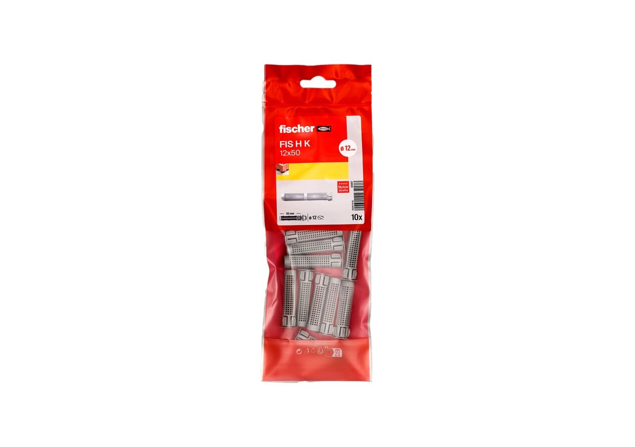 Tamis d'injection plastique FIS HK 12x50 Sachet de 10