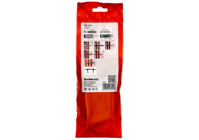 Tamis d'injection plastique FIS HK 12x50 Sachet de 10