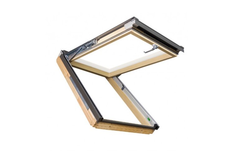 Fênetres de toit 134x140 en bois naturel à projection-rotation FPP-V - 87FM17 - Fakro