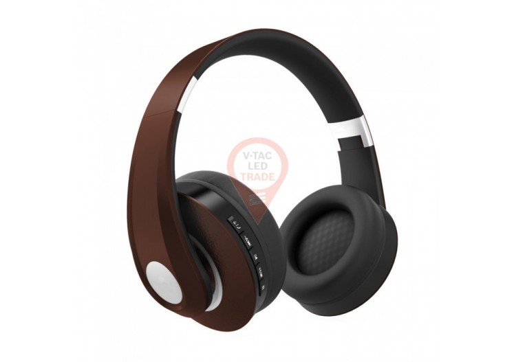 Casque Bluetooth ajustable marron 500mAh