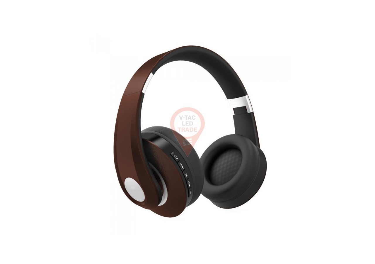Casque Bluetooth ajustable marron 500mAh