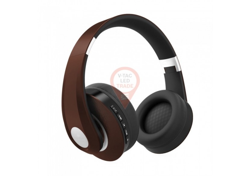 Casque Bluetooth ajustable marron 500mAh