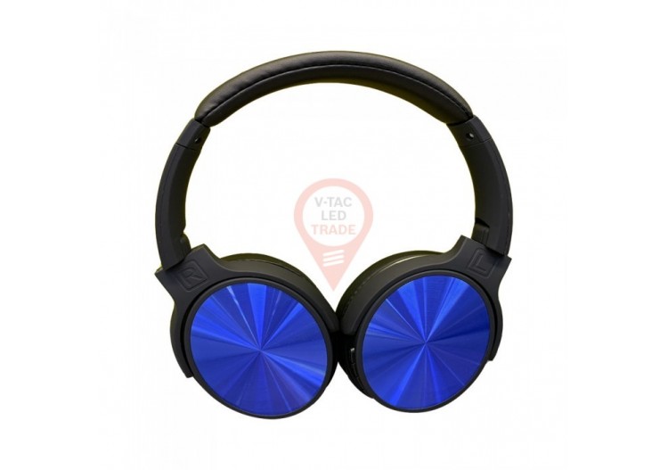 Casque Bluetooth pliable bleu 500mAh