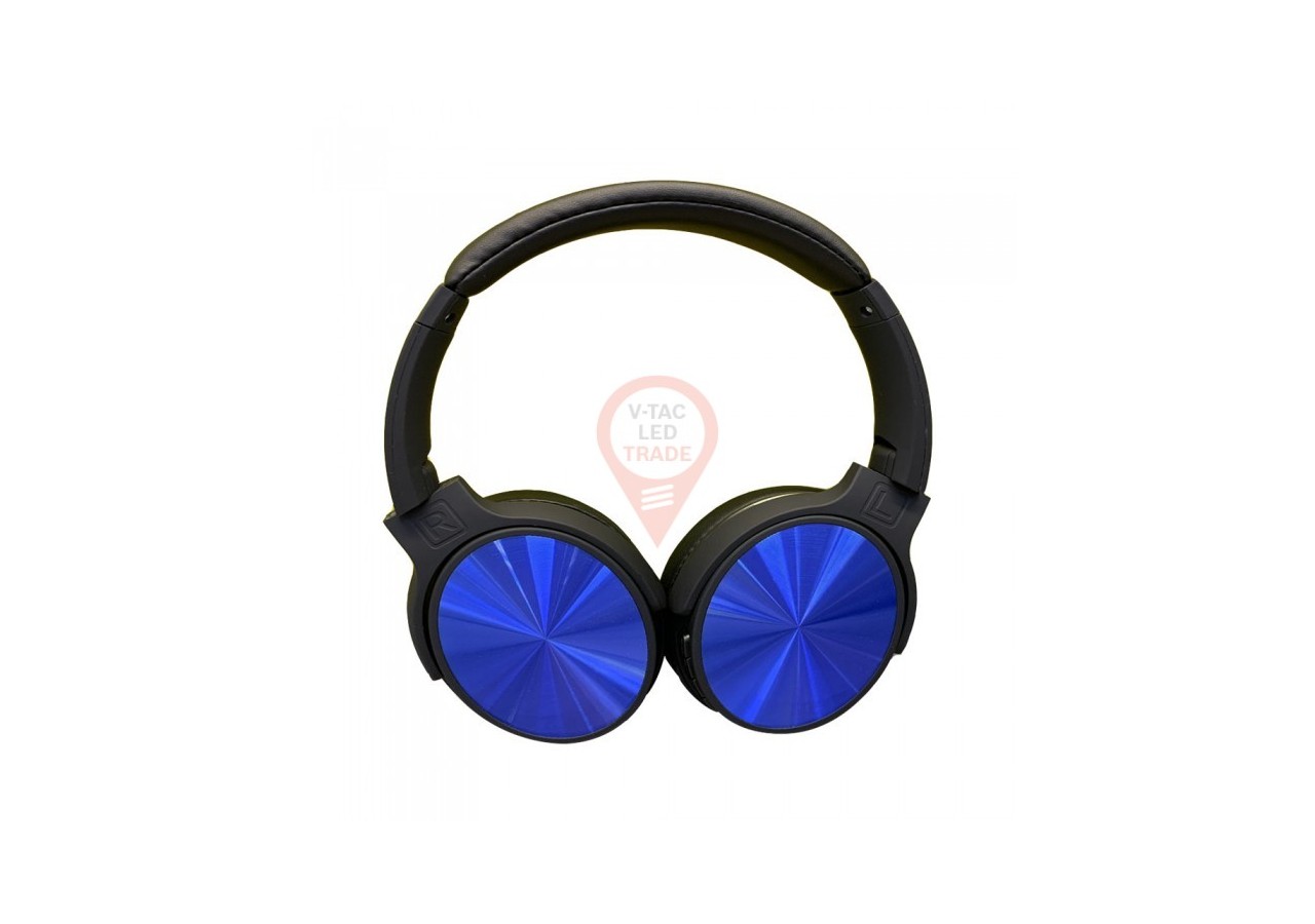 Casque Bluetooth pliable bleu 500mAh