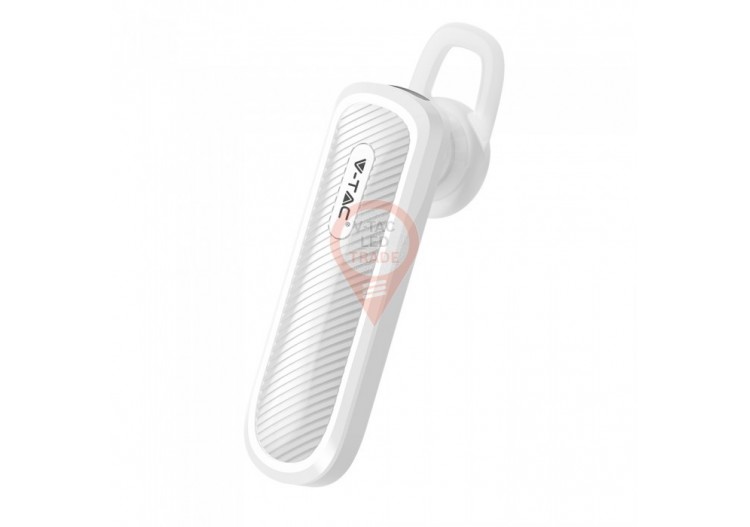 Oreillette Bluetooth blanche 70mAh