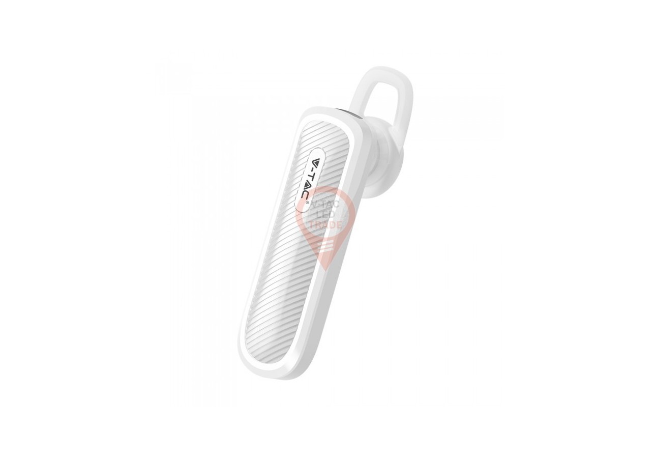 Oreillette Bluetooth blanche 70mAh