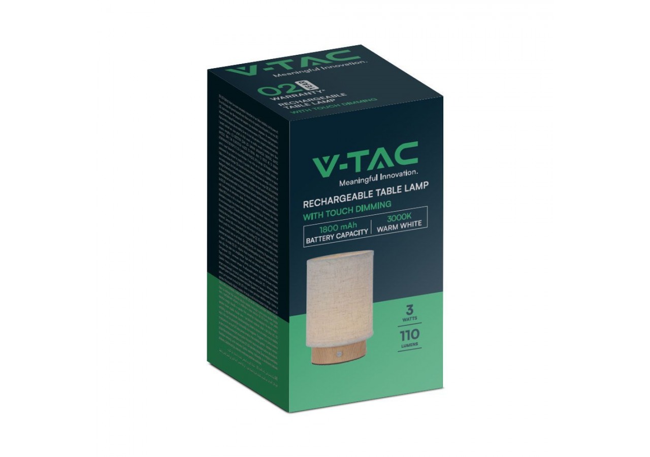 Lampe à poser d'intérieur sur batterie effet toile de jute 3w