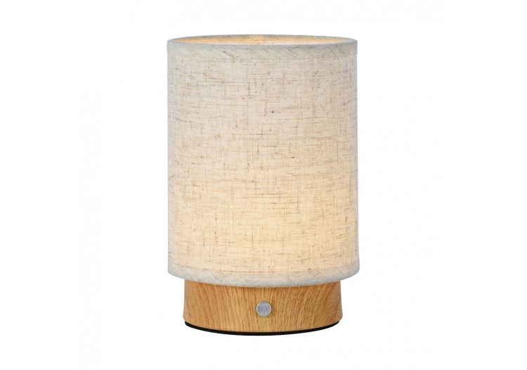 Lampe à poser d'intérieur sur batterie effet toile de jute 3w