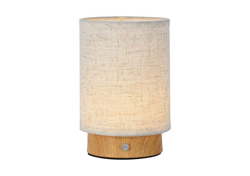 Lampe à poser d'intérieur sur batterie effet toile de jute 3w