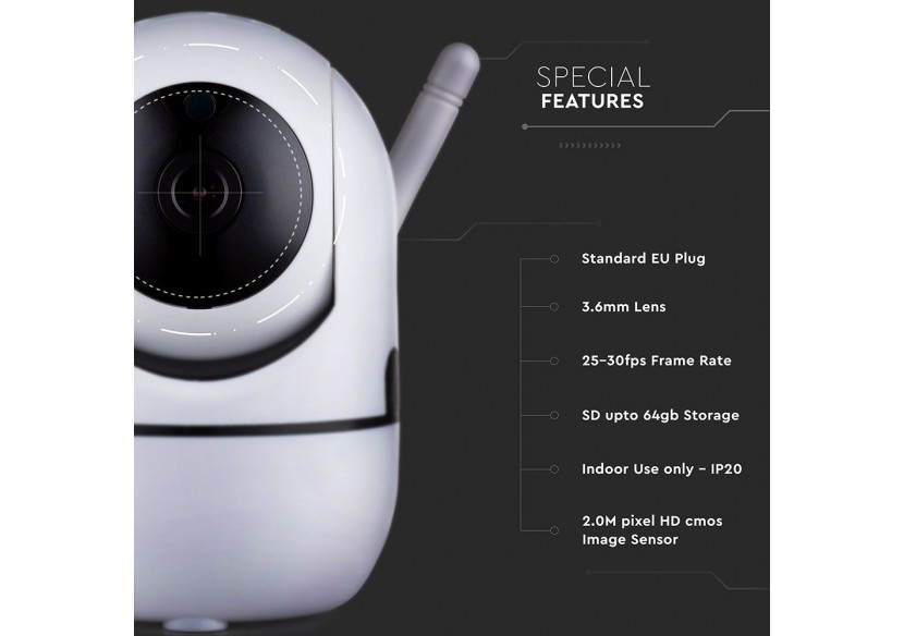 Camera IP 1080P intérieur avec fonction de suivi