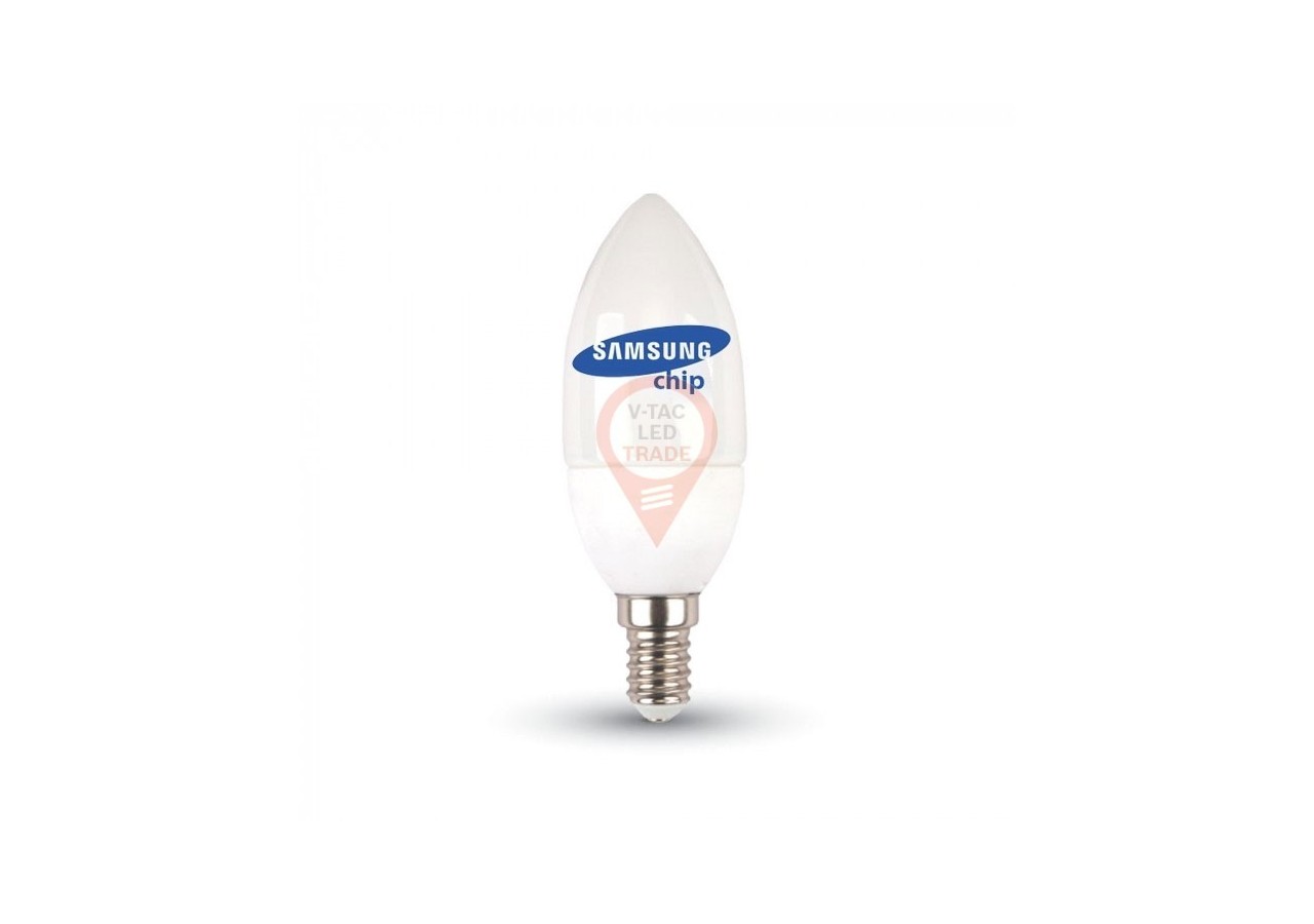 Ampoule LED - SAMSUNG CHIP 4,5W E14 A++ Bougie Plastique Blanc Chaud