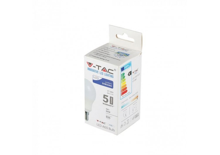 Ampoule LED - Puce SAMSUNG 9W E14 Plastique A60 3000K