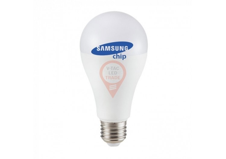 Ampoule LED - SAMSUNG CHIP 8,5W E27 A++ A60 Plastique Blanc Chaud