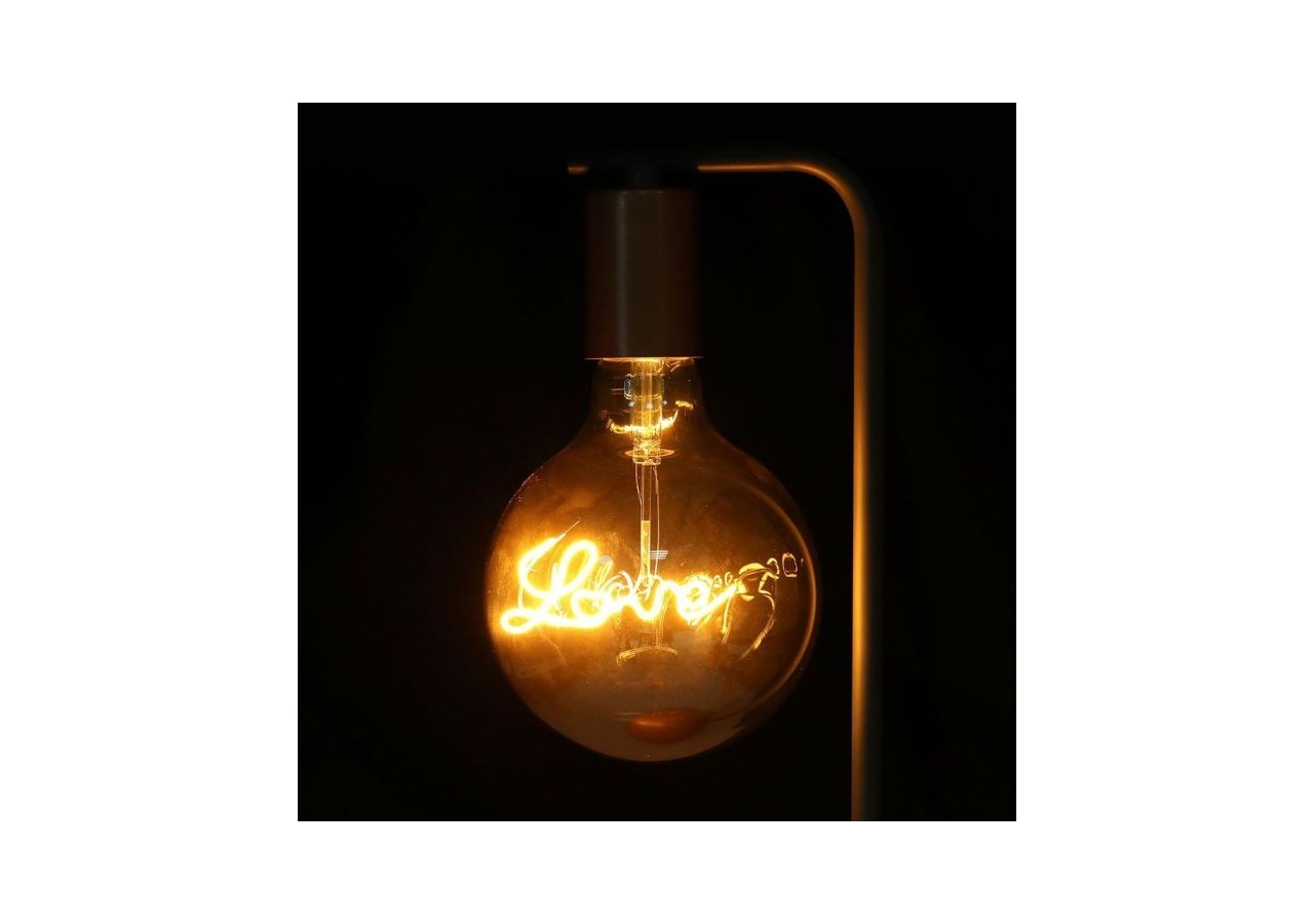 Ampoule LED - 5W E27 Filament G125 Verre Ambré 2200K