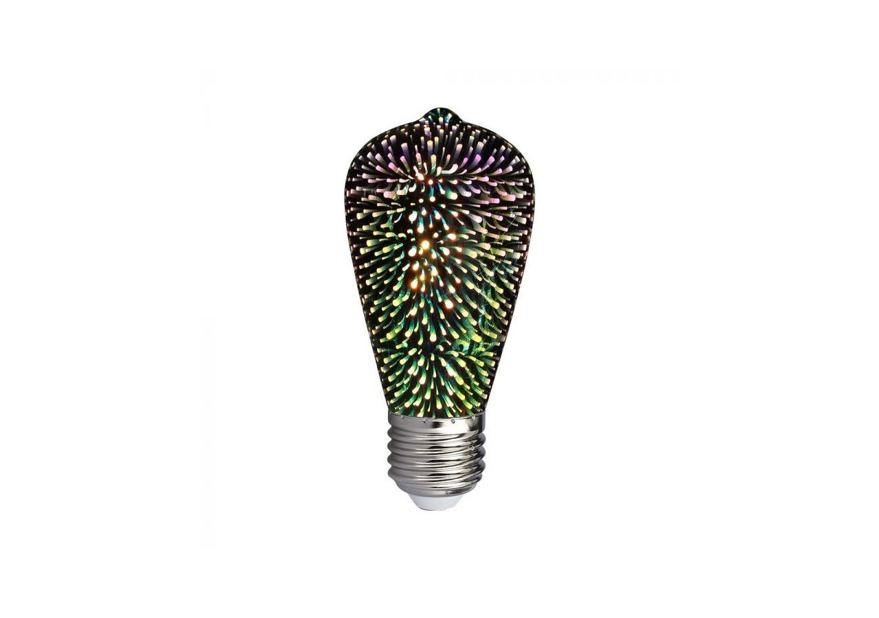 Ampoule LED - 3W E27 Filament 3D ST64 3000K
