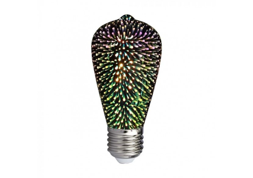 Ampoule LED - 3W E27 Filament 3D ST64 3000K