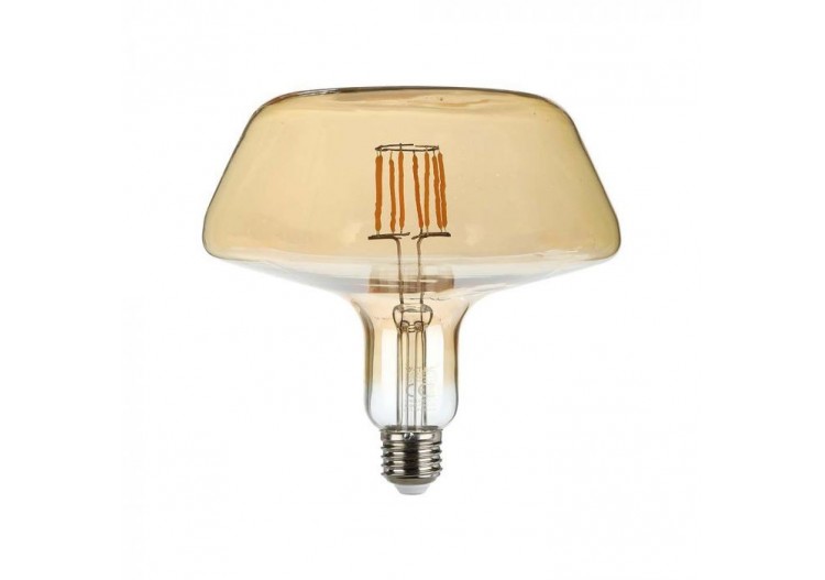 Ampoule LED - 8W Filament E27 T180 Verre Ambré 2200K