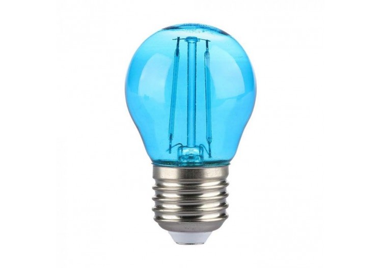 Ampoule LED - 2W Filament E27 G45 Couleur Bleu