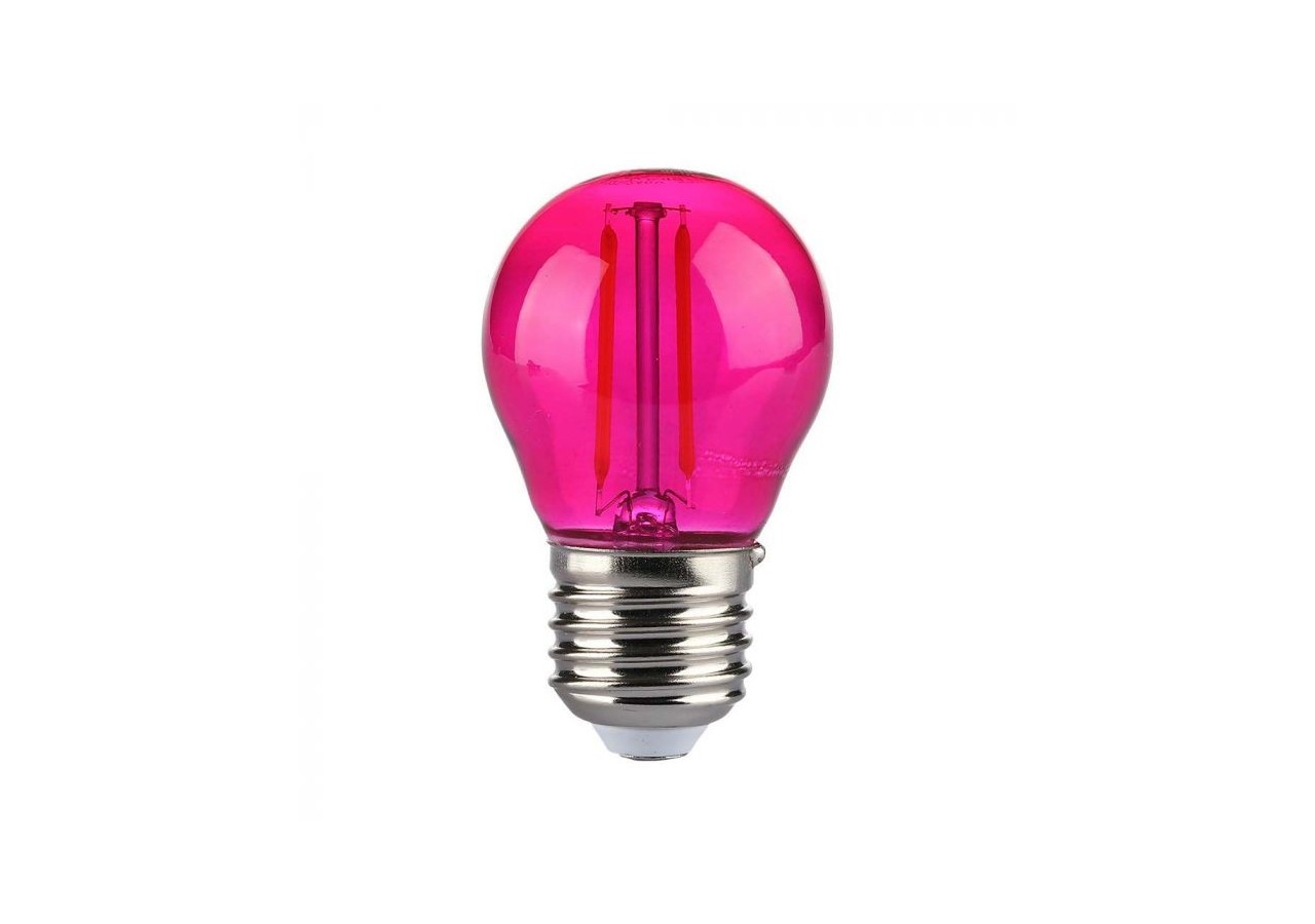 Ampoule LED - 2W Filament E27 G45 Couleur Rose