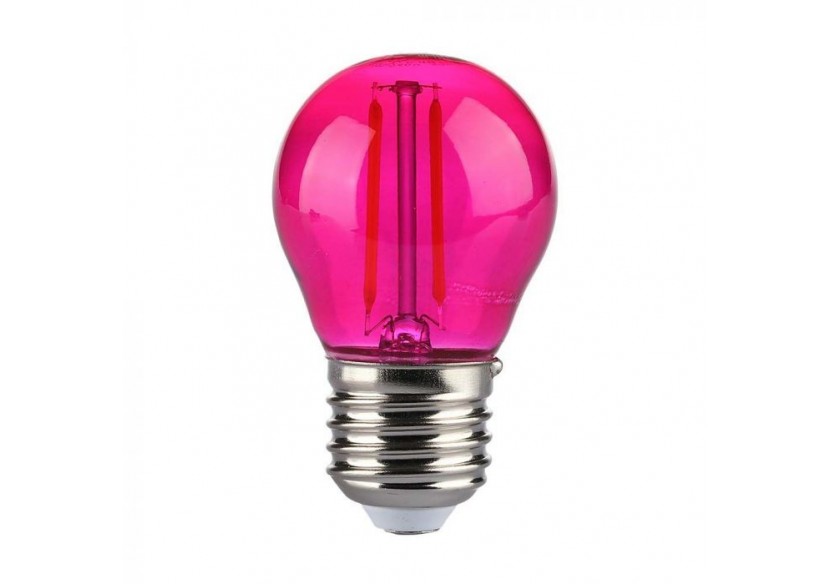 Ampoule LED - 2W Filament E27 G45 Couleur Rose