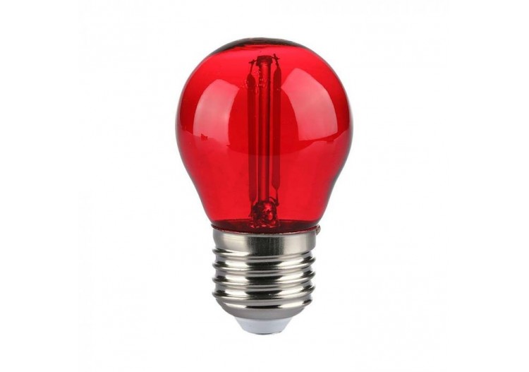 Ampoule LED - 2W Filament E27 G45 Couleur Rouge