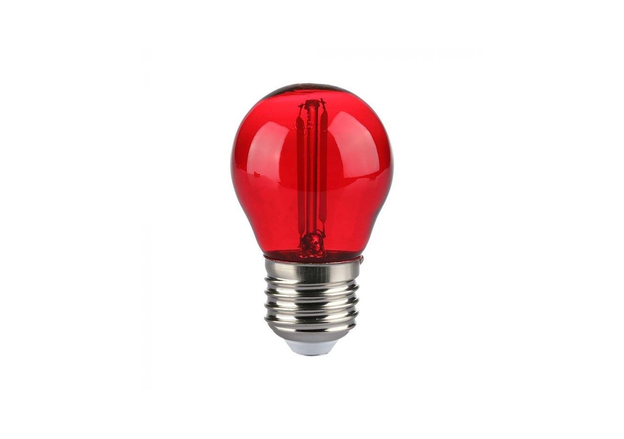 Ampoule LED - 2W Filament E27 G45 Couleur Rouge