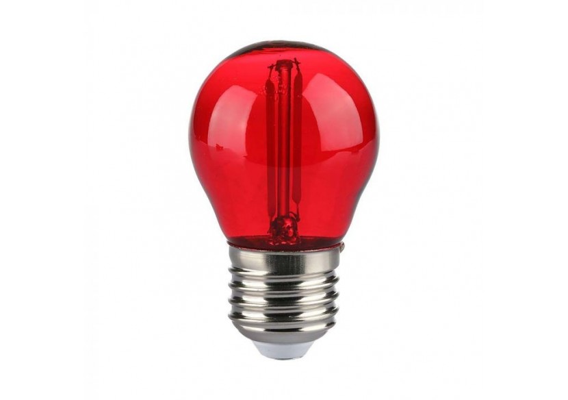 Ampoule LED - 2W Filament E27 G45 Couleur Rouge