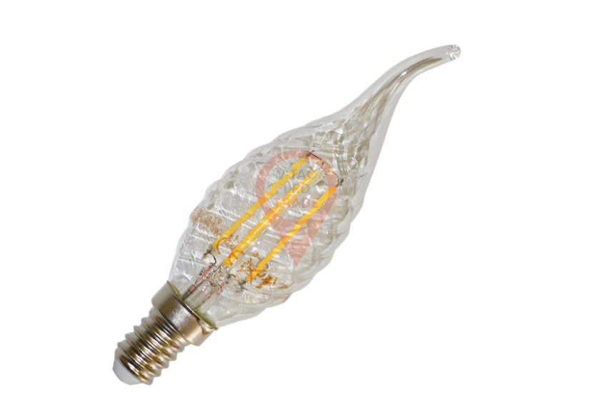 Ampoule LED - 4W Filament E14 Twist Bougie Flamme Blanc
