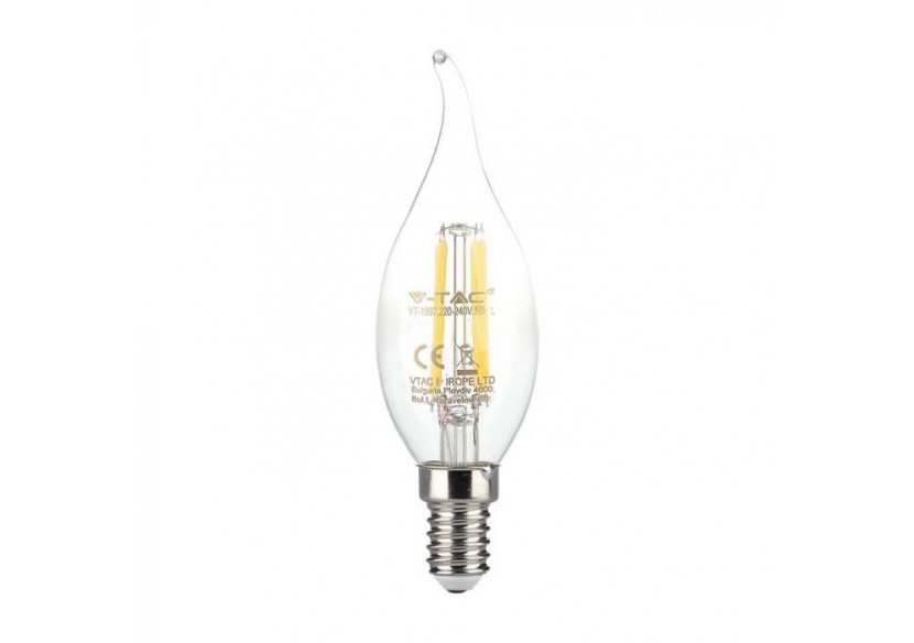 Ampoule LED - 4W Filament E14 Flamme Bougie Blanc Chaud