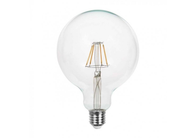 Ampoule LED - 12,5W Filament E27 G125 Couvercle Transparent 6500K