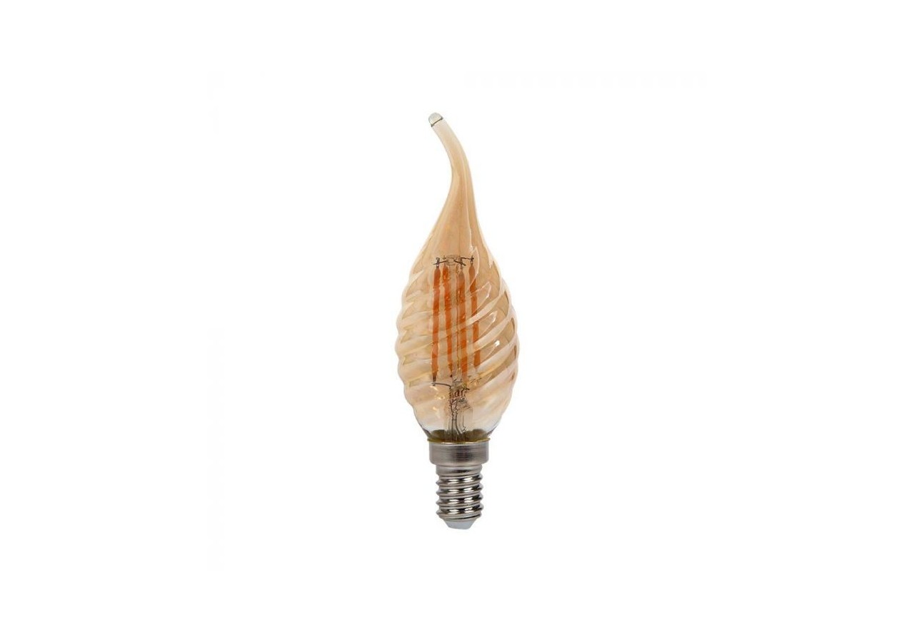 Ampoule LED - 4W Filament E14 Queue de Bougie Cache Ambre 2700K